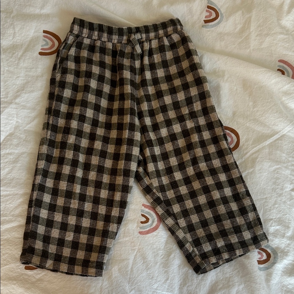 Zara Baby girl Checkered Brown and green Pants